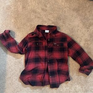 Columbia Womens Flannel Red and Black Size Large